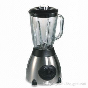 Stainless Steel Blender with 500W Power, Glass Jar and Rubber Feet